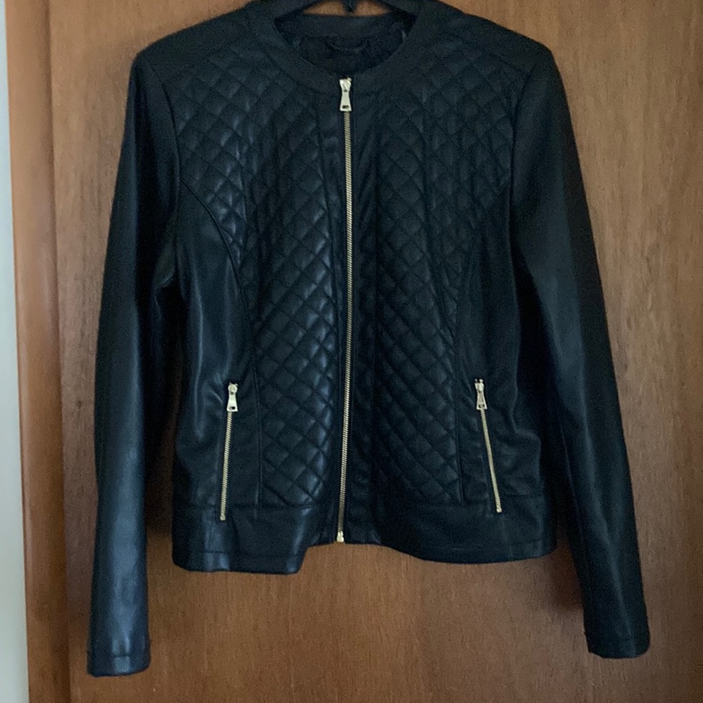 Cole Haan Black Leather Jacket